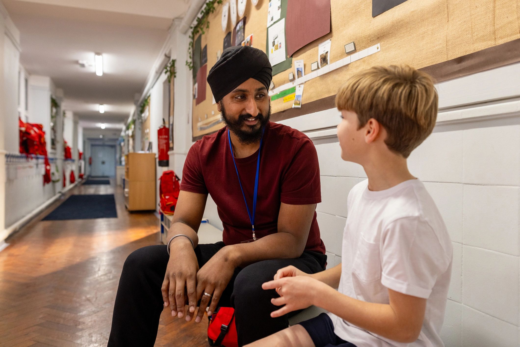 Teacher providing one-on-one support to a student